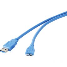 Renkforce - USB-Kabel usb 3.2 Gen1 (usb 3.0 / usb 3.1 Gen1) usb-a Stecker, USB-Micro-B 3.0 Stecker 0.3