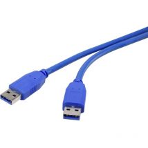Cavo usb usb 3.2 Gen1 (usb 3.0) Spina usb-a 0.50 m Blu contatti connettore dorati RF-4369443 - Renkforce