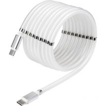 Renkforce - USB-Kabel usb 2.0 usb-c Stecker, usb-c Stecker 2.00 m Weiß vergoldete Steckkontakte TO-6