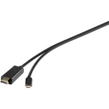Renkforce - Câble adaptateur usb-c / hdmi usb-c mâle, Fiche mâle hdmi-a 1.80 m noir RF-4535910 Câble d'afficheur usb-c
