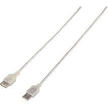 Renkforce - USB-Kabel usb 2.0 usb-a Stecker 1.80 m Durchsichtig RF-4737362