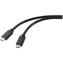 Renkforce - Usb-ladekabel Usb 2.0 Usb-c Stecker, Usb-c Stecker 2.00 M Schwarz Tpe-mantel Rf-5251922