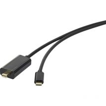 Renkforce - usb-c / Mini-Display Câble adaptateur usb-c mâle, Fiche mâle Mini DisplayPort 3.00 m noir RF-3421676 Câble d'afficheur usb-c D976261