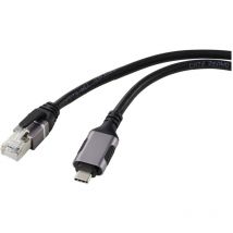 Renkforce USB, Netzwerk Adapterkabel [1x USB-C Stecker - 1x RJ45-Stecker] 1.80 m Aluminium-Stecker