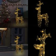 Vidaxl - Renne de décoration de Noël 90 led 60x16x100 cm Acrylique - Décoration De Noël - Renne Lumineux - Décoration Extérieure - Décoration