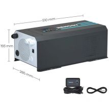 Renogy 3000w Pure Sine Wave Inverter Charger 12V DC to 120V AC Surge 9000w for Off-Grid Solar RV Boat Home w/LCD Display, Auto Transfer Switch,