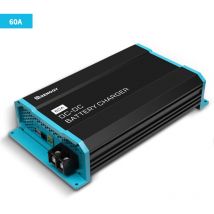 Chargeur de Batterie dc dc 60A, Chargeur Solaire 12V pour Batteries agm, Plomb-Acide, gel et Lithium, avec Protection Contre la Surchauffe - Renogy