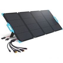Panneau solaire pliable 220W pour station d'alimentation portable, étanche avec supports réglables, pour camping-car, caravane, autonomie hors réseau