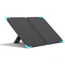 Panneau solaire pliable 80W pour station d'alimentation portable, étanche avec supports réglables, pour camping-car, caravane, autonomie hors réseau