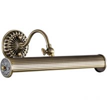 Applique Da Parete Classico Renoir Metallo Bronzo 2 Luci E14 25W