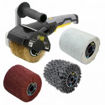 Rénovateur extérieur 1300W REX 120D avec 4 brosses (laiton, métal torsadé, fibre synthétique, coton) FARTOOLS