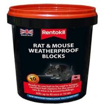 Rentokil Mouse & Rat Weatherproof Blocks Pack 10's