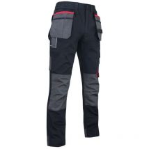 Lebeurre - Pantalon minerai gris/noir canvas polycoton - Taille : 44 - lma