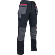 Lebeurre - Pantalon lma 1378 minerai taille 52 noir avec poches outils amovibles et poches genouillères