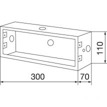Renz – Abdeckkasten 300 x 110 x 70 mm – Stahl verzinkt – robust und langlebig für Kommunikationssysteme