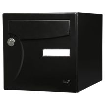 Renz Standard 2-türiger Außenbriefkasten, Stahl Schwarz Matt Renz