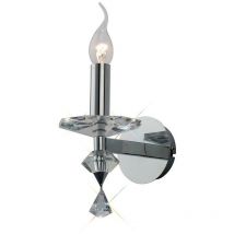 Inspired Clearance - Renzo Wall Lamp Switched E14 Polished Chrome/Crystal