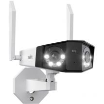 2k 4mp Überwachungskamera Aussen Mit Scheinwerfer Alarm, 180° Ultra-weitwinkel, Farbnachtsicht, Personen- / Fahrzeug/haustiererkennung, 2,4/5 Ghz Wifi