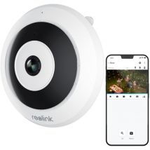 Reolink - 3K 6MP Caméra de Surveillance 2.4/5GHz WiFi intérieure, Caméra Fisheye, Panorama 360°, Détection Intelligente, Audio Bidirectionnel,