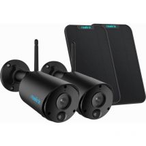Reolink - 3MP Caméra Surveillance WiFi sans Fil sur Batterie, Vision Nocturne, Audio Bidirectionnel, Détection Personne, Argus eco +Panneau Solaire,