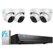Reolink Kit de Vidéosurveillance 2K+ 5MP Détection de Perosnne et Véhicule, 4X Caméra IP PoE et 8CH 2To NVR Vision Nocturne 30M avec Audio,