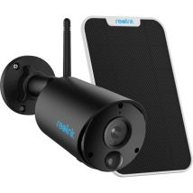 Reolink - Caméra de Surveillance sur Batterie Solaire 1080P WiFi sans Fil Audio Bidirectionnel, Kit Argus Eco avec Panneau Solaire Noir