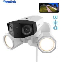 Reolink - Caméra de Surveillance 4K 8MP PoE Projecteur filaire,Double Objectif,Panorama à 180°,Détection intelligente