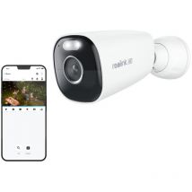 Reolink - Caméra de Surveillance 4K 8MP 2,4 / 5GHz WiFi Batterie Exterieure, Détection Personne/Véhicule/Animal, Vision Nocturne Couleur