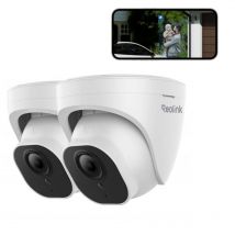 Reolink - Caméra de Surveillance PoE 4K/8MP avec Détection de Personne et Véhicule, Vision Nocturne ir, Dôme, RLC-820A 2 Pièces