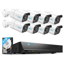 Kit de Vidéosurveillance 4K 8MP Détection de Personne et Véhicule 4K, Disque dur 4To intégré, RLK16-800B8-A - Reolink