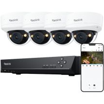 Reolink - Kit Vidéo Surveillance avec 8CH 2To PoE nvr et 4X 12MP Caméra PoE Extérieure, Anti-vandalisme IK10, Angle vision 145°, Vision Nocturne