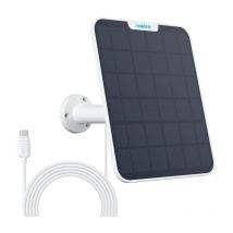 Reolink - Panneau solaire 6W pour caméra de surveillance extérieure alimentée par batterie, caméra solaire extérieure, support réglable à 360°,