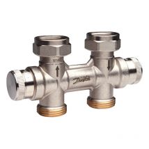 Danfoss - Répartiteur auto-équilibrant rlv-kdv pour radiateur Femelle 3/4 (20/27) par le sol - raccordement Mâle 3/4 (20/27)
