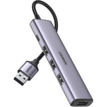 Répartiteur de port USB HUB - 4x USB 3.0, gris