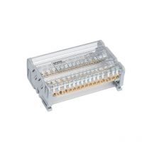 Morek - Répartiteur modulaire 4P Moblock 125A - 15 départs - 2x35 + 2x25 + 11x6mm²