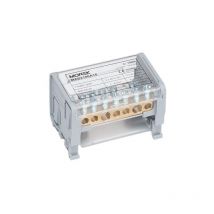 Répartiteur modulaire bipolaire Moblock 100A - 7 départs - 2x25 + 5x6mm² - MOREK