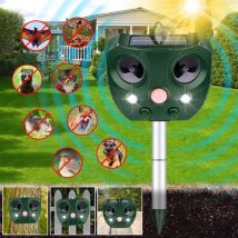 Aiperq - Repelente de gatos para exteriores, repelente de zorrillos para jardín, repelente de perros, mapaches y ardillas, repelente solar de