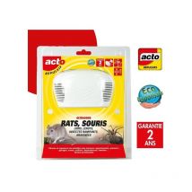 Retro - Repelente ultrasónico para ratas, ratones, lirones, lirones de jardín y arañas, protege hasta 280 m²