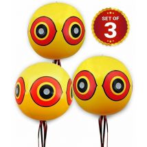 Ac Marca - Repellent Balloons - Anti Pigeon Bird Deterrent - to Keep Pigeons, Crows and More Away - Pack of 3