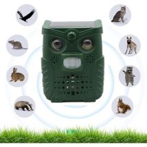 Ulisem - Repellente per gatti da esterno, Repellente per gatti a ultrasuoni solare, Repellente per gatti a ultrasuoni, Ricarica solare usb,