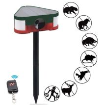 Dissuasore Ultrasuoni Per Topi E Animali, Ahlsen Modello Solar, Telecomando A Luce, Allontana Scoiattoli E Roditori