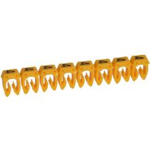 Legrand - 038224 Boite De 1200 Repères Cab 3 Pour Fils 1,5mm² à 2,5mm² - Marquage Chiffre 4 Jaune