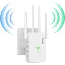 Longziming - Répéteur WiFi Exterieur, 2025 Nouveau Amplificateur WiFi 1200Mbps, Répéteur WiFi Puissant sans Fil Double Bande 5GHz & 2.4GHz WiFi