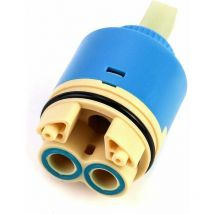 Morejieka - Replacement ceramic cartridge, Ceramic for mixer tap, Ceramic cartridge for kitchen or bathroom 40 mm, Blue, with bottom