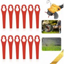 Shining house Replacement Plastic Blades,100 Pieces Plastic Cutting Blades Plastic Mower Blade Plastic Knife Brush Cutter,for Garden and Lawn Edger,