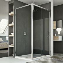 Schiebe-duschkabine Klarglas H 185 Mod. Replay Duo 1 Tür 75x150 Cm