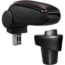 Pro.tec - Reposabrazos central para Citroën C1 (a partir de 2014-2018) y para Peugeot 108 (a partir de 2014-2018) - polipiel - apoyabrazos con