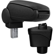 Pro.tec - Reposabrazos central para Ford EcoSport ii (2012-2018) - tapizado de tela - apoyabrazos con compartimento - negro