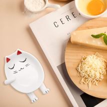 Yzmrbdqc - Repose-cuillère pour la cuisine, porte-cuillère en céramique pour chat mignon pour la cuisine, le comptoir, la cuisinière, le