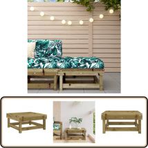 Repose-pied de jardin bois de pin imprégné - Chaise De Jardin - Fauteuil De Jardin - Mobilier De Jardin - Pouf Extérieur - Relax Outdoor